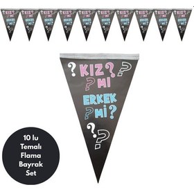 Resim Kızmı Erkekmi Flama Bayrak Set Süs Tüm Yaşlar 