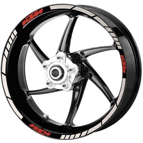 Resim Deeb Ktm Jant Şeridi Beyaz Kırmızı Model X N11.26808 