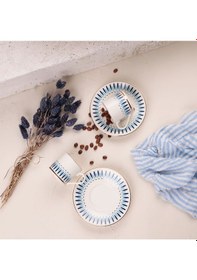 Resim Porser Palm 4 Parça Kahve Fincan Takımı Mavi 