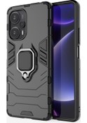 Resim Xiaomi Redminot 12 Turbo/poco F5 5g Yumuşak Tpu Sert Pc Darbeye Dayanıklı Kapak Halkası Tutucu Kickstand Telefon Kılıfı 