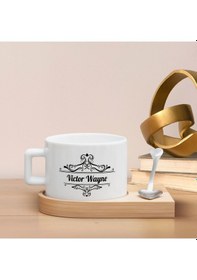 Resim Bk Gift Kişiye Özel İsimli Ahşap Altlıklı Seramik Fincan-5 , Meslek Hediyesi, Yeni İş Hediyesi Kobitmeyen138081 Bk Gift 