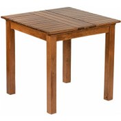 Resim Atina 80X80 Sabit Ayaklı Ahşap Bahçe Balkon Masası 