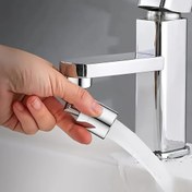 Resim 720° Dönebilen Musluk Havalandırıcısı Anti-Sıçrama Evrensel Bağlantı Parçası, Mutfak Banyo Lavabosu için Su Tasarruflu Musluk Adaptörü, Plastik Malzeme, Avrupa ve Amerikan Standardı, Elektrik veya Pil Gerektirmez - 1 Paket 