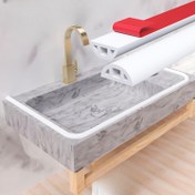 Resim Kendi Kendine Yapışkan Duş Eşiği Su Bariyeri, Katlanabilir Banyo Sıçrama Koruyucu, Tezgah Su Bariyeri, Banyo ve Mutfak için Kuru ve Islak Ayrım, Su Bariyeri ile Duşlar, Banyonuzuza Özel Klasik Stil 