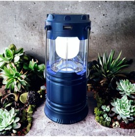 Resim Güneş Enerjili, Power Bank Özellikli, Taşınabilir Bahçe, Kamp, Avcılık Feneri, Işığı 