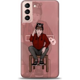 Resim Marselit Samsung Galaxy S22 Uyumlu Bts Suga Tasarımlı Telefon Kılıfı -BTS99 