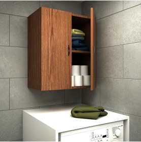 Resim EraHome Mine Çamaşır Makinesi Üst Dolabı Ceviz 