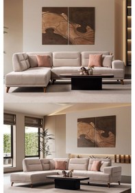 Resim Terra Sol Köşe Koltuk Takımı Krem 