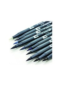 Resim Hobi-Marketart Tombow Dual Brush Pen 10 Renk Set Grayscale 