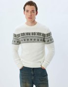 Resim Desenli Bisiklet Yaka Kışlık Triko Kazak 