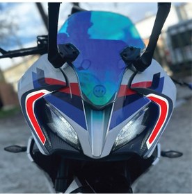 Resim Cf Moto 250sr Kırmızı Far Sticker 