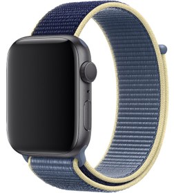 Resim Apple Watch Uyumlu Spor Loop Kordon Alaska Mavi - 38 - 40 - 41 - (42-Watch-10 - 11)mm M/L 