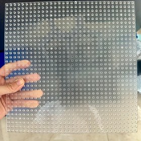 Resim Şeffaf 32x32 Noktalı Taban Plakası Yapı Blokları İçin - Şeffaf ABS DIY Tuğla Montaj Tahtası, Küçük Şehir Serisi Oyuncaklarla Uyumlu, Tek Taraflı, Gençler Oyuncak 