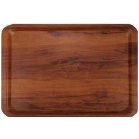 Resim Ahşap Köşeli Servis Tepsisi 