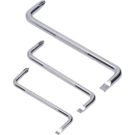 Resim Geeroyoo 90 Derece Z Tipi Tornavida Seti, 3 Parça Çelik Kısa Saplı, Dik Açı, Ev Tamiri Ve Tamiratlar İçin Ergonomik Tasarım 