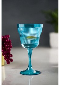 Resim Akrilik Aquamarin 6'lı Kadeh & Su Meşrubat Kahve Yanı Bardağı 300 Ml Cam Değildir 