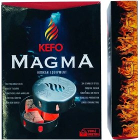 Resim Kefo Magma Nargile Közlük 304 Paslanmaz Çelikten Üretilmiş Özel Tasarım Model 