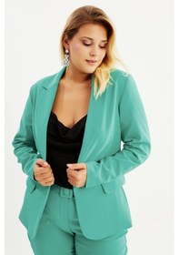 Resim Myline Astarlı Blazer Ceket-yeşil Yeşil 