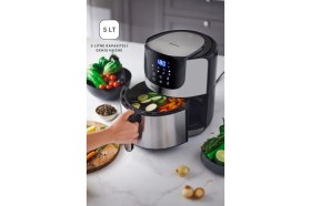 Resim Homend Airfryday 2502H 8 Farklı Program, Dokunmatik Ekran, 5l Airfryer 