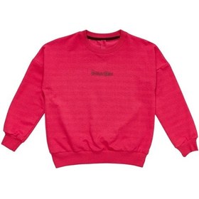 Resim İrem Kız Çocuk Önü Yazı Arkası Resim Baskılı Bisiklet Yaka Sweatshirt Fuşya 