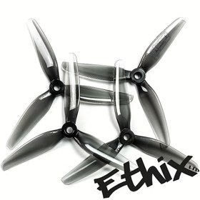 Resim Ethix S5 Açık Gri FPV Drone Pervaneleri - 2 CW & 2 CCW, Dayanıklı Poli Karbonat, 5 İnç Çap 