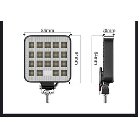 Resim Unichrome 19 Led Kare Off Road Tekne Çalışma Lambası Spot Lambası 6500k 