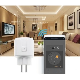 Resim S-Link SL-01 Akıllı Priz 16A Beyaz Wi-Fi Tuya Uyumlu,Çocuk Korumalı,Uzaktan Kontrollü 
