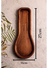 Resim Snippy Holdy - Tezgah Üstü Ahşap Kirli Kaşık Altlığı Kirli Kaşıklık Kepçe Altlığı Ahşap 