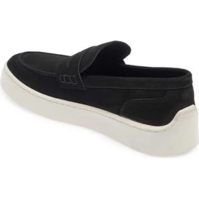 Resim Tergan Siyah Hakiki Nubuk Deri Erkek Loafer - E24I1AY56746-A64 