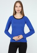 Resim DRR Moda Kadın Yaka Dantelli Büzgülü Reglan Kol Bluz 