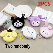 Resim Sanrio Sevimli KT Kedi, Hello Kitty Peluş Bozuk Para Cüzdanı, Kadınlar için Mini Kulaklık Düzenleyici, Çizgi Film Anahtarlık Süsü, Çanta Aksesuarı 