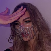 Resim 1pc Bakır Rhinestone Tassel Maskesi, Elf-Temalı Yarım-Yüz Kostüm Göz Maskesi, Eğlenceli Cadılar Bayramı Parti Yüz Aksesuarı, Kostüm Dekoru İçin Takı 