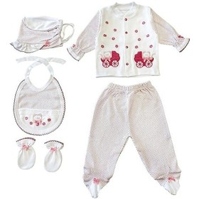Resim Sema Bebe Kız Bebek 5'li Zıbın Set Pembe 