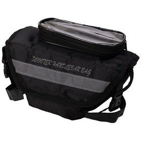 Resim Motosiklet Maxi Scooter Gidon Ara Çantası Navigasyon Dokunmatik Telefon Tutucu Motor Tur Çanta Renkli 