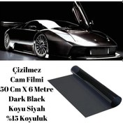 Resim Guard Çizilmez Cam Filmi 50 Cm X 6 Metre Dark Black Koyu Siyah %15 Koyuluk 