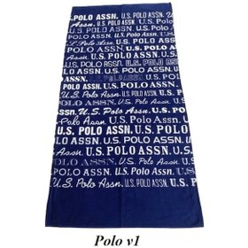 Resim Polo ve Pingui Desenli Plaj Havlusu (Seçenekli) 