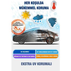 Resim Breen Siyah Tofaş Şahin Branda Branda Lüx Kalite Oto Brandası,araba Çadırı Sedan Branda 