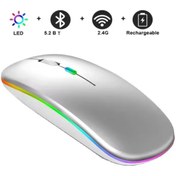 Resim DUHALINE GTX Jaculus V2 10.1" Gaming Tablet İçin Uyumlu RGB LED Işıklı Bluetooth+2.4Ghz Kablosuz Şarjlı Mouse 