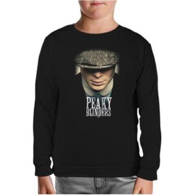 Resim Peaky Blinders - Button Siyah Çocuk Sweatshirt Siyah 