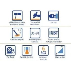 Resim Tecnomec New Gabı Analog 200 Amper İnverter Kaynak Makinesi G Box 