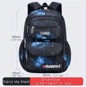 Resim Meridiangoods Erkekler İcin Yıldızlı Gökyüzü Siyah Galaksi Desenli Buyuk Boy Sirt Cantasi Buyuk Kapasite Hafif Dayanikli Yıldızlı Gökyüzü Siyah 