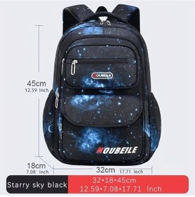 Resim Meridiangoods Erkekler İcin Yıldızlı Gökyüzü Siyah Galaksi Desenli Buyuk Boy Sirt Cantasi Buyuk Kapasite Hafif Dayanikli Yıldızlı Gökyüzü Siyah 