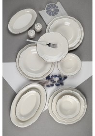 Resim Porser Platin Yaldız Fulya Yemek Takımı 12 Kişilik 53 Parça Fly53 Çok Renkli 