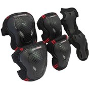 Resim Genel Markalar Çocuklar İçin Siyah Renk Dizlik ve Dirseklik Seti S-M Koruyucu Set 