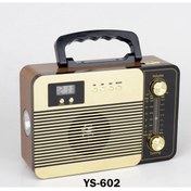 Resim Genel Markalar Nostaljik Dijital Saatli Ahşap Büyük Boy Fenerli Radyo Hoparlör Ys-602bt 