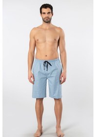 Resim Cacharel Erkek Dokuma Bermuda Tek Alt 2241/mavi 2 Mavi 
