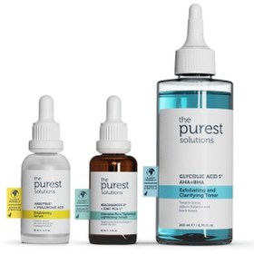 Resim The Purest Solutions Sivilce ve Siyah Nokta Önlemeye Yardımcı Aydınlatıcı Bakım Seti 200 ml + 30 ml 