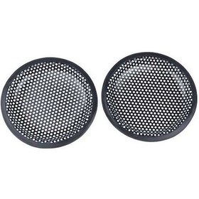 Resim Flybuy 6.5 Metal Örgü Yuvarlak Hoparlör Kapağı - Siyah - 2 Adet Araba Subwoofer Ve Hoparlör Koruma İzgarası 