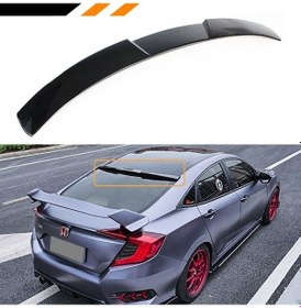 Resim Honda Cıvıc Fc5 Cam Üstü Rs Spoiler Pıano Black 