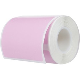 Resim Qingmipy Pembe 50x50mm 150 Adet Termal Etiket Kağıdı - Phomemo M221/m110/m120/m200/m220 Ve Detonger P1/p2/dp23/dp27/dp26 Uyumlu Yuvarlak Aralıklı Etiket 